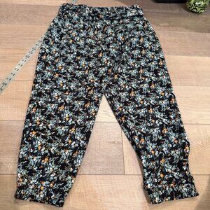 ONE BY CHAPTER ONE WOMENS LARGE JOGGER GREEN FLORAL PANTS